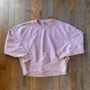 pastel melon salmon pink crewneck